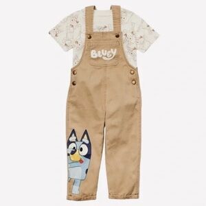 Bluey Kids Overalls & T-Shirt Set Size 5T Outfit
